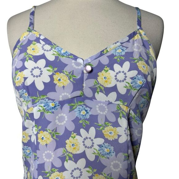 VTG Y2K Babydoll Dress Size 7 90s Pastel Floral Fairy Grunge Twee Mini Clueless - Picture 7 of 15